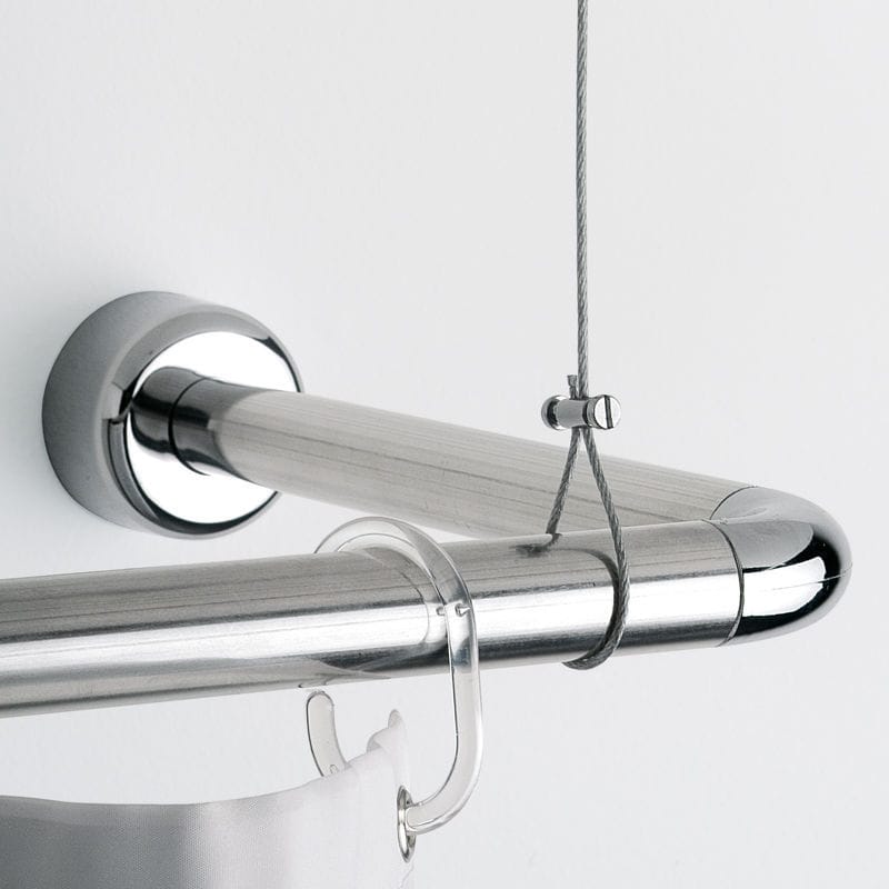 Metal shower curtain bar - TCAV600 - Gedi - curved