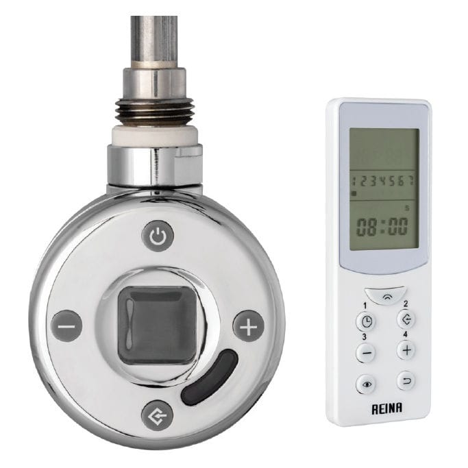 Heating thermostat REINA DESIGN for radiators / gray / with digital display