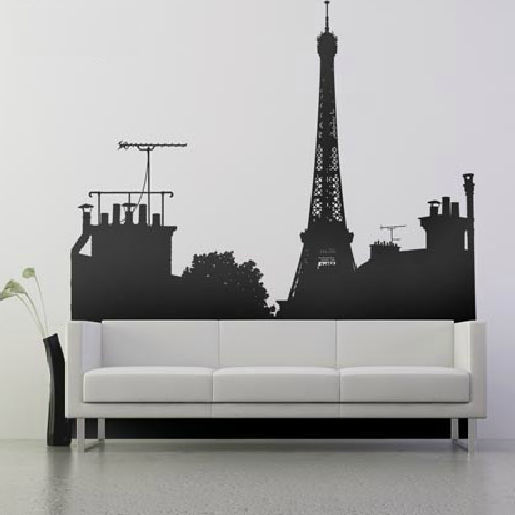 City wall sticker PARIS SKYLINE C Paristic country