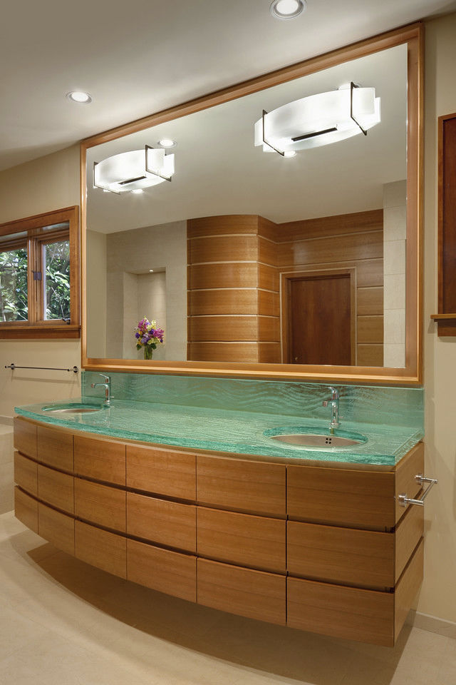 Double vanity top ThinkGlass glass / custom