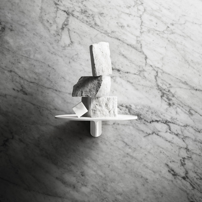 Wallmounted shelf STRING FURNITURE contemporary / aluminum / museum