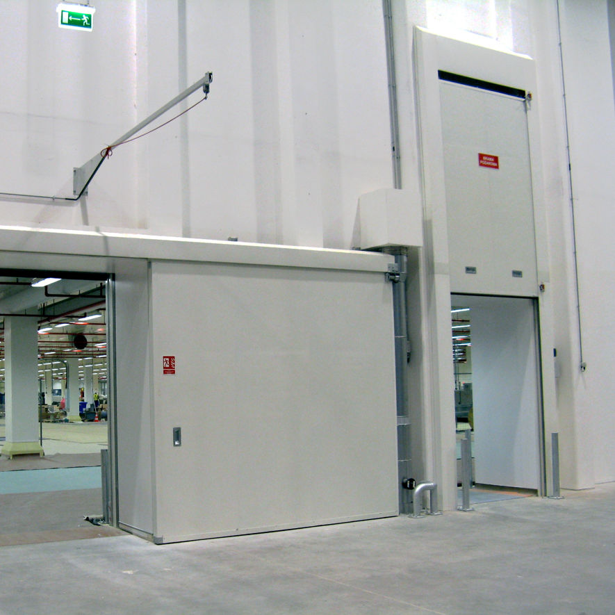 Vertical sliding door industrial door MARCO IDOMUS steel