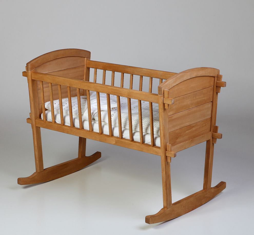 traditional wooden cradle