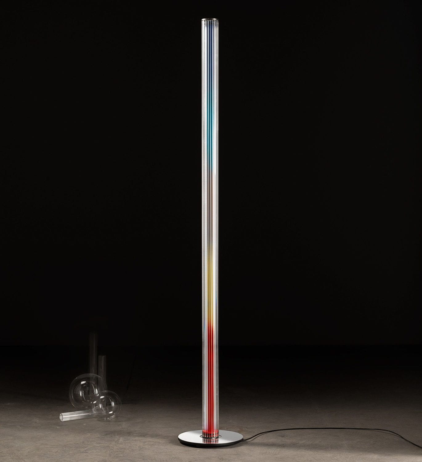 Contemporary light column - vitreo F1500 - Andcosta - aluminum ...