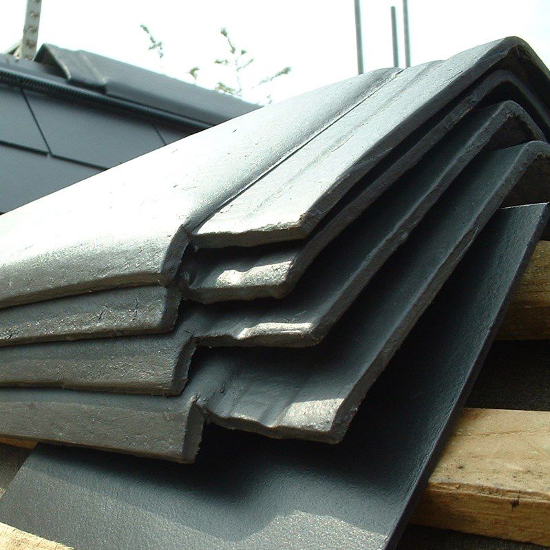 Roof ridge tile Cembrit Limited lozengepatterned / fiber cement / gray