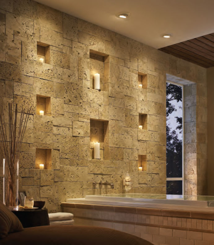 Natural stone wall cladding panel COASTAL REEF Century Stone interior