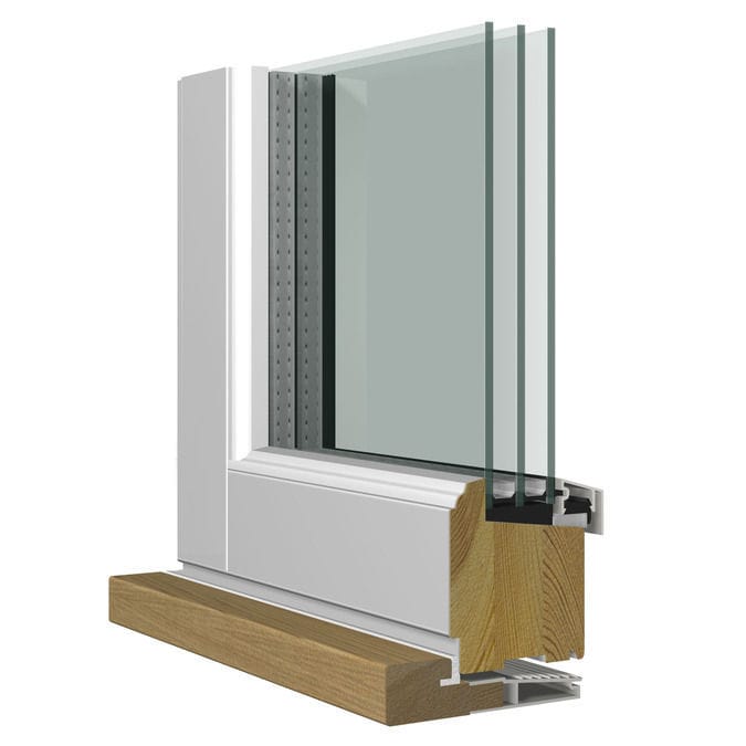 Sliding Patio Door Wooden Aluminum Triple Glazed Balcony