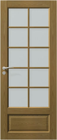 Interior door - 10 R T - Skaala Windows And Doors - wooden / swing / glazed