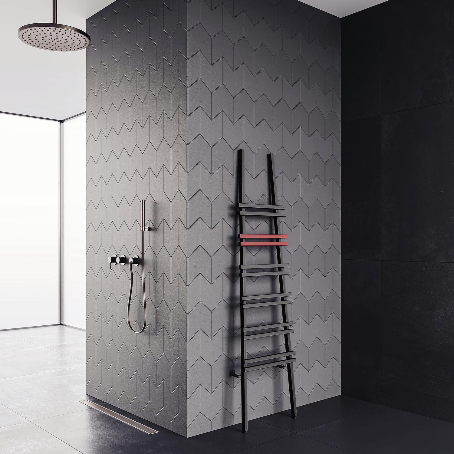 Hot water towel radiator JACOBS F Carisa Designer Radiators