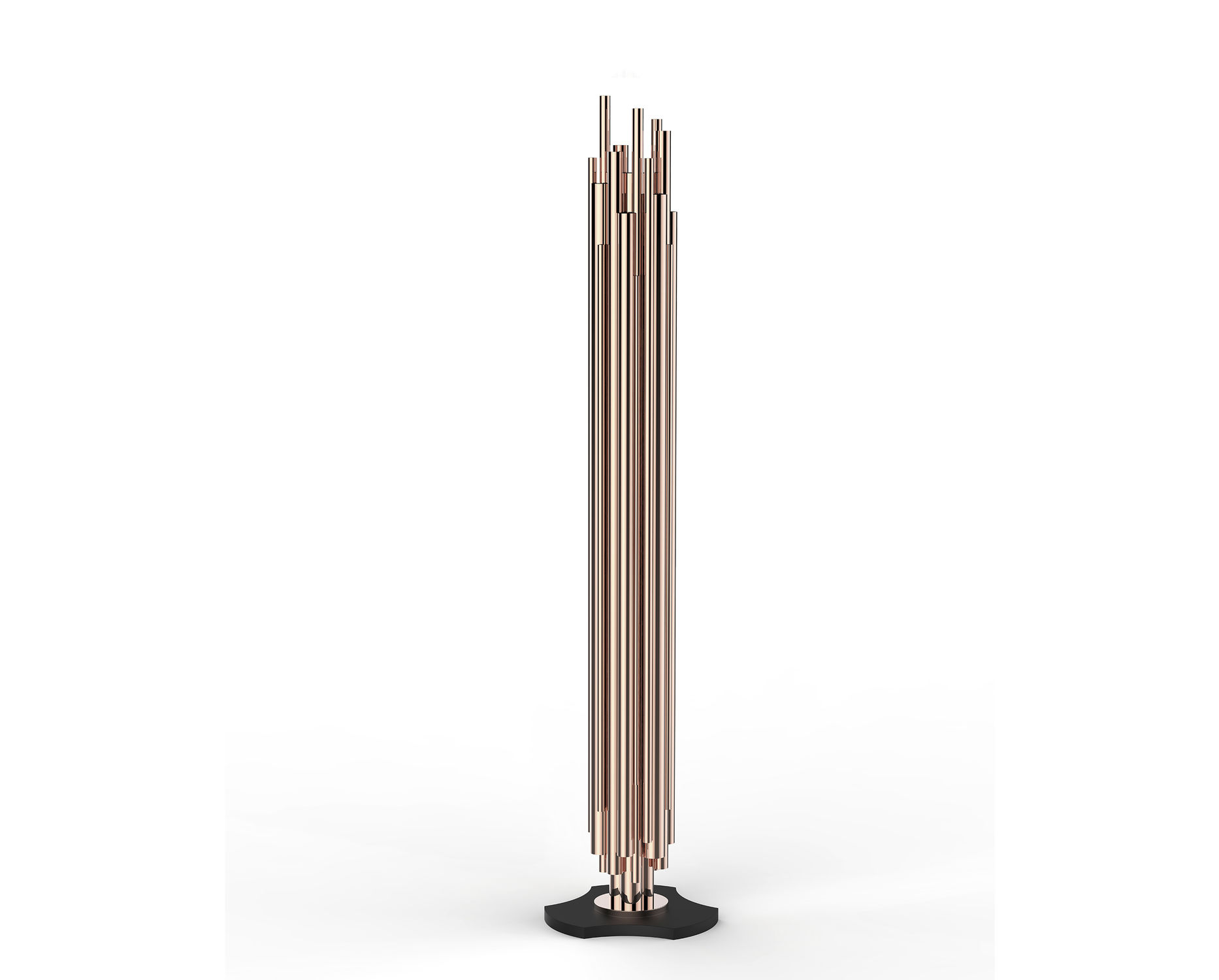 Floor Standing Lamp Art Deco Steel Brass Brubeck Delightfull