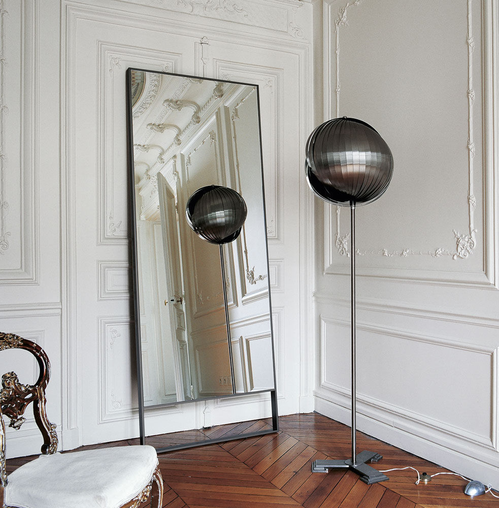 Free Standing Mirror Contemporary Rectangular Metal Maxalto