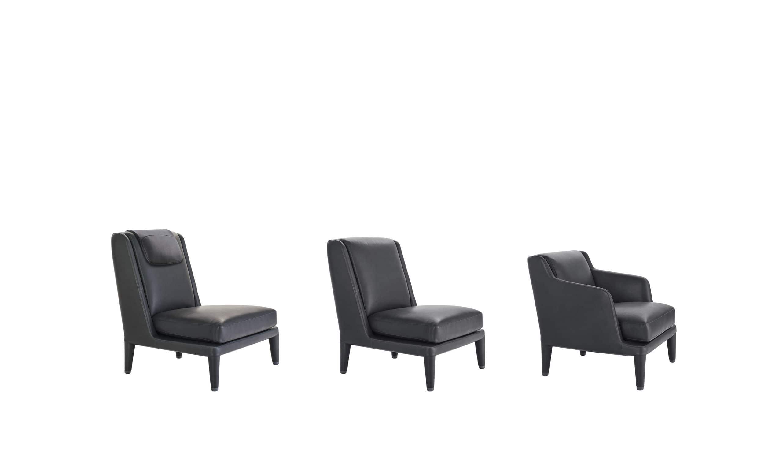 Contemporary armchair - Nidus - MAXALTO - fabric / leather Contemporary armchair - Nidus - MAXALTO - fabric / leather