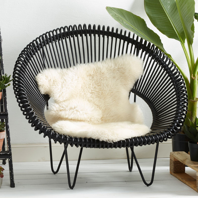 Contemporary armchair CRUZ COCOON VINCENT SHEPPARD fabric rattan with removable cushion