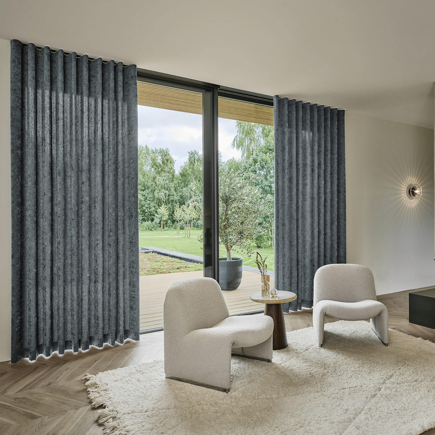 Curtain fabric - MIMOSA - KOBE INTERIOR FABRICS - plain / polyester ...