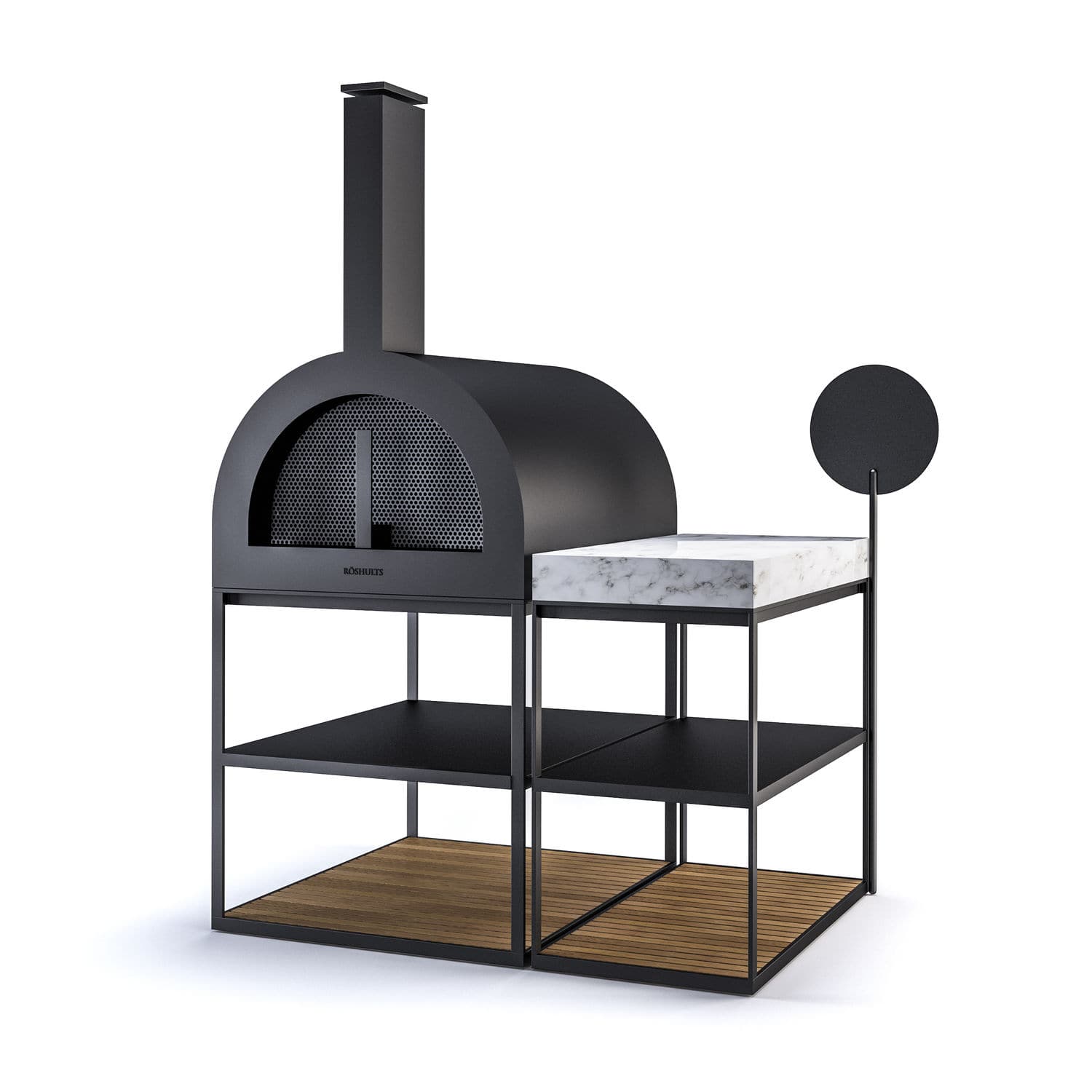 Home pizza oven - BBQ WOOD OWEN - Röshults - wood-burning / free-standing /  single-chamber