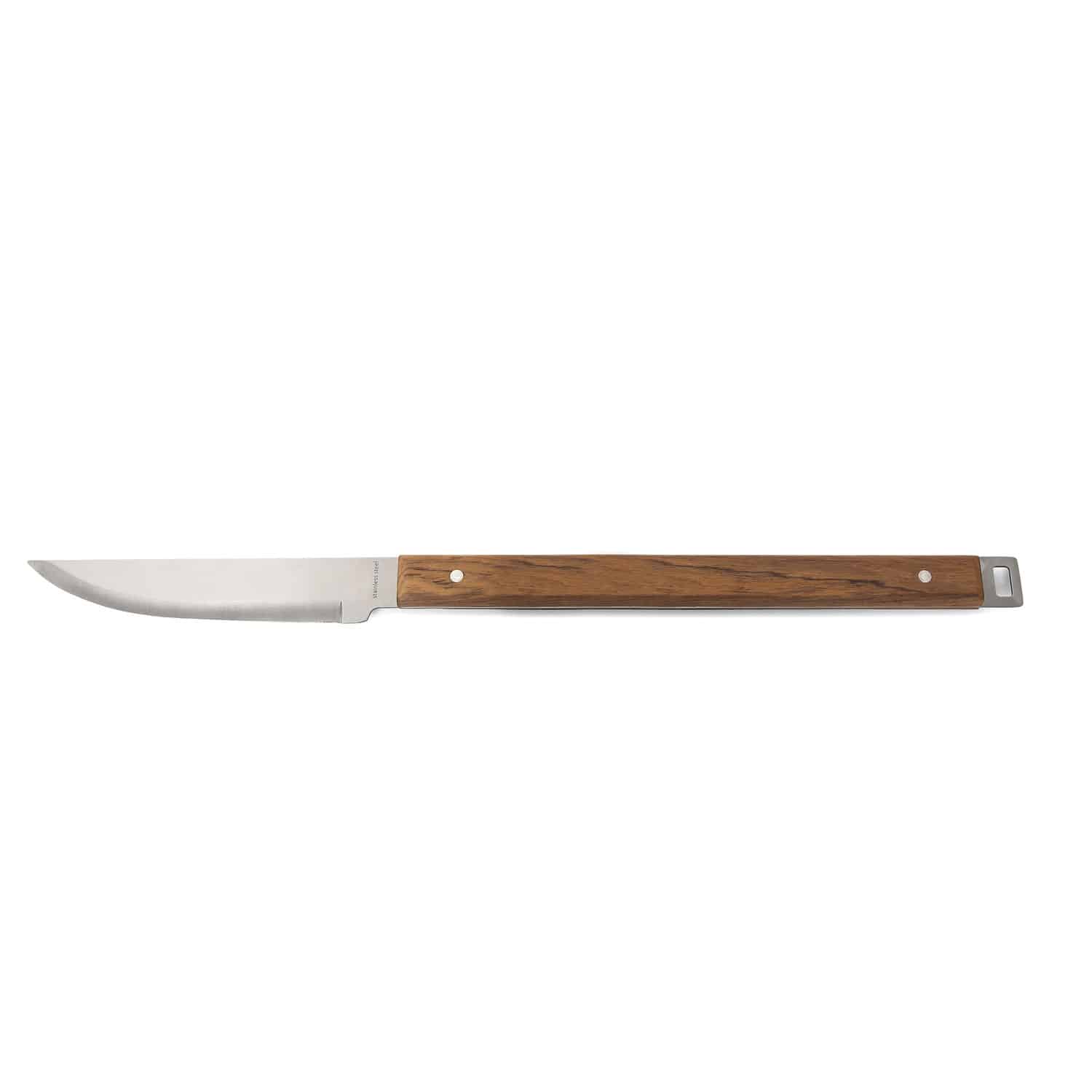 Steak knife with wooden handle - BBQ - Röshults - with stainless steel ...