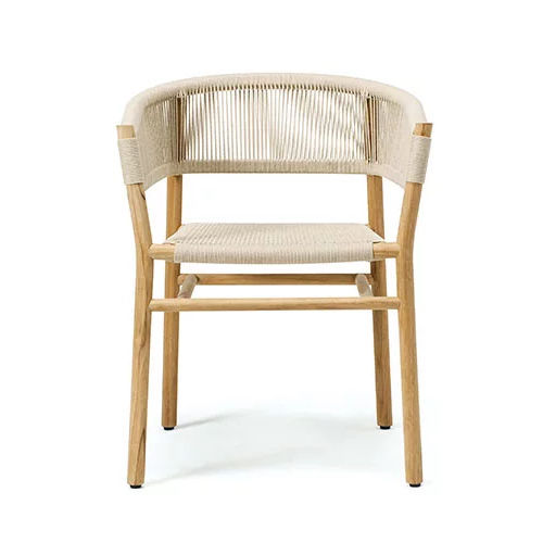 Contemporary dining chair KILT Ethimo rope / teak base