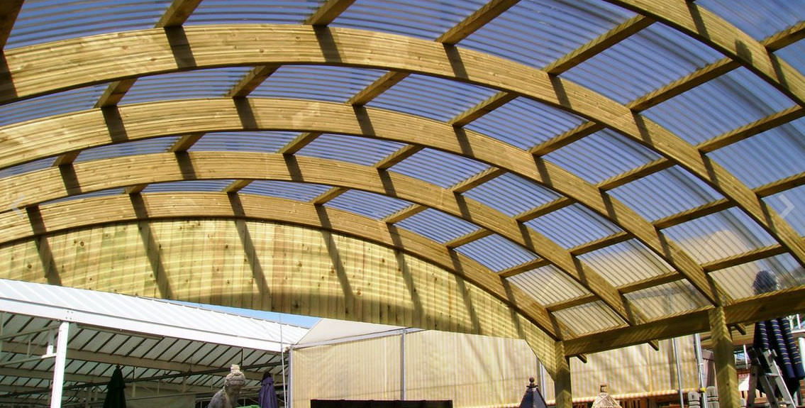 Framing Wooden Truss Commercial Walkway Ecocurves