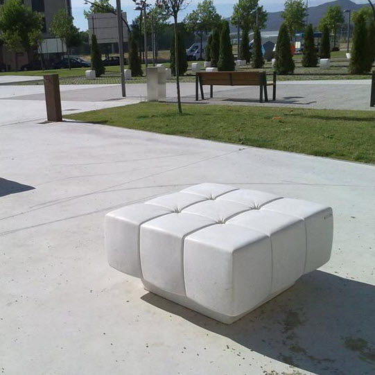 Public Bench Contemporary Concrete Soft Seat By Roel
