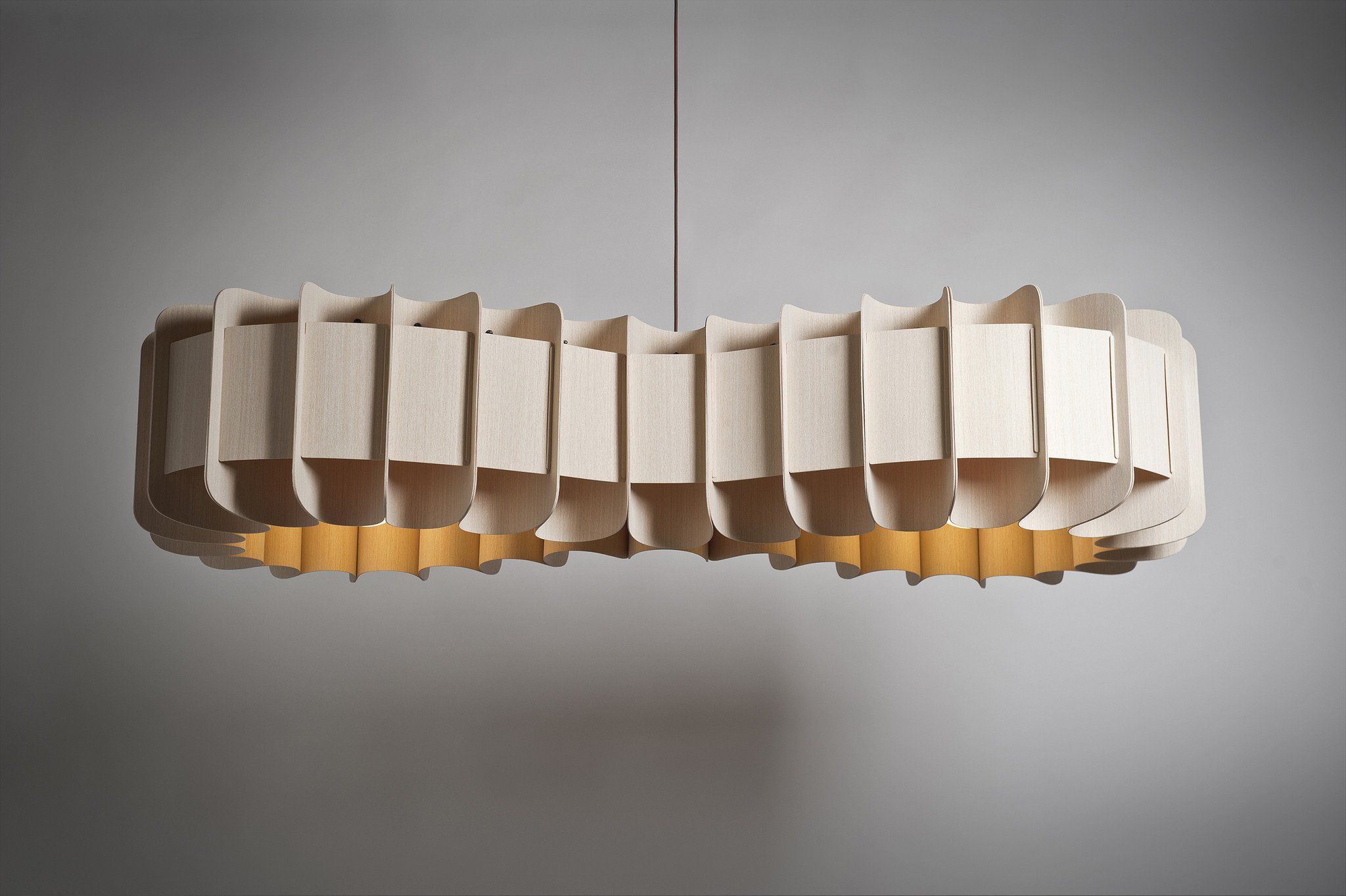 Pendant Lamp Clarissa Modulo Wep Light Wood Veneer Contemporary Corded 4905