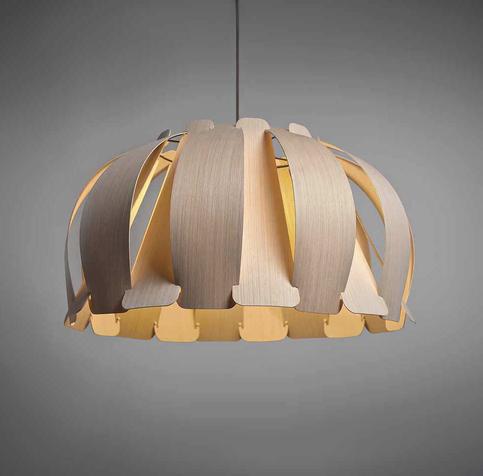 Pendant lamp - ISABEL - Wep light - wood veneer / original design / corded