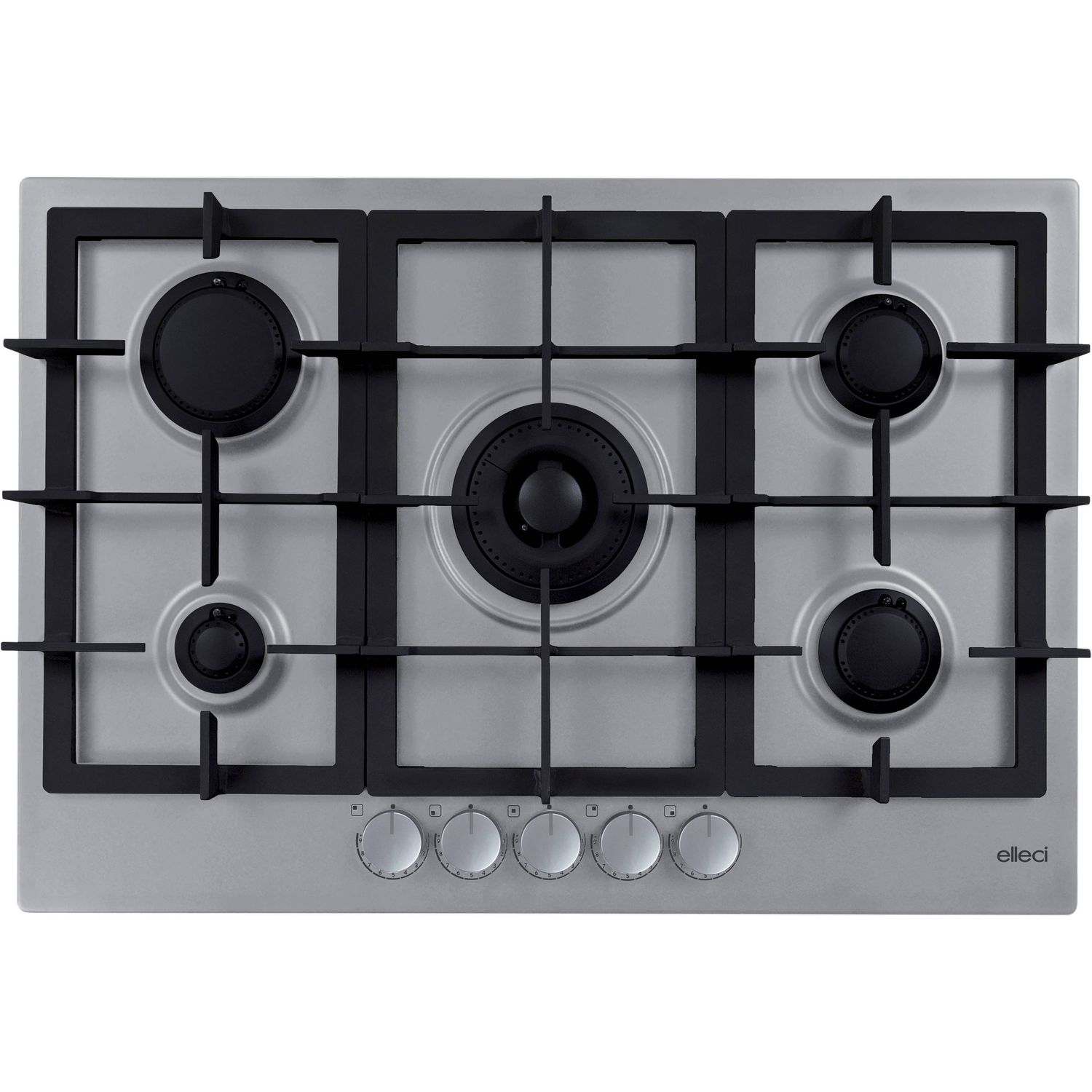 Gas cooktop - PLANO PLUS 75 - ELLECI - 5 burners / built-in / with knobs