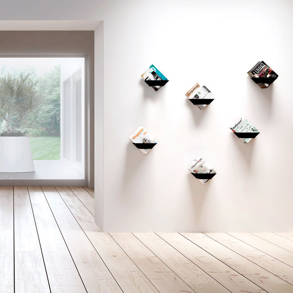 Wallmounted shelf KOKU Systemtronic contemporary / steel / black