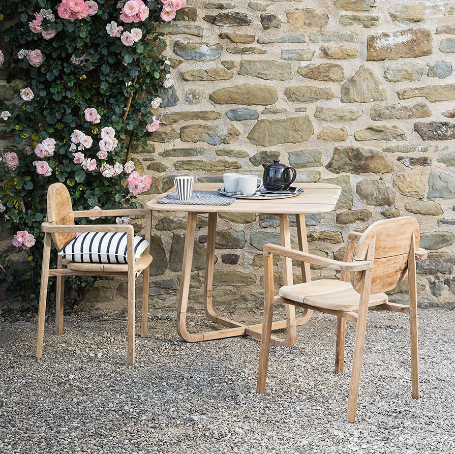 Contemporary dining table Pebbles Il Giardino di Legno teak