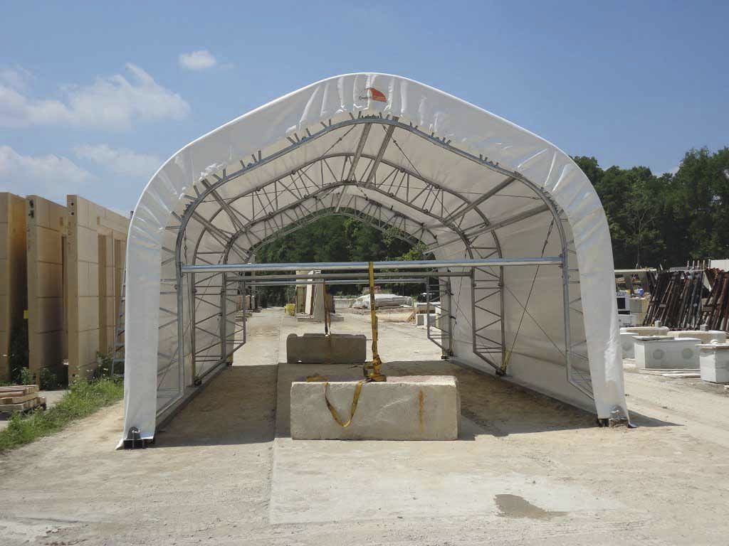 Metal Frame Tensile Structure Mobile Fabric Toro Shelters For Shelters With Pvc Membrane