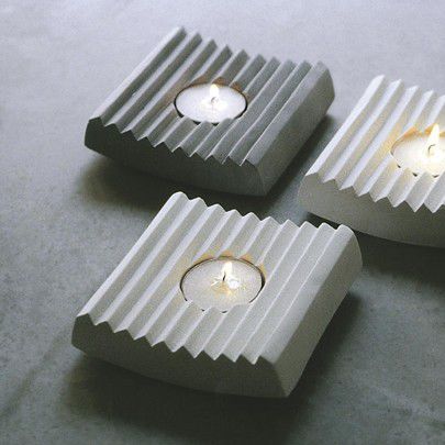 Concrete candle holder - LUMINA - Skulpturfabriken.se