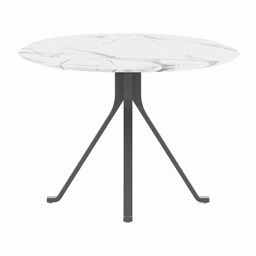 Contemporary side table - BLINK - STELLAR WORKS - steel / stone / round