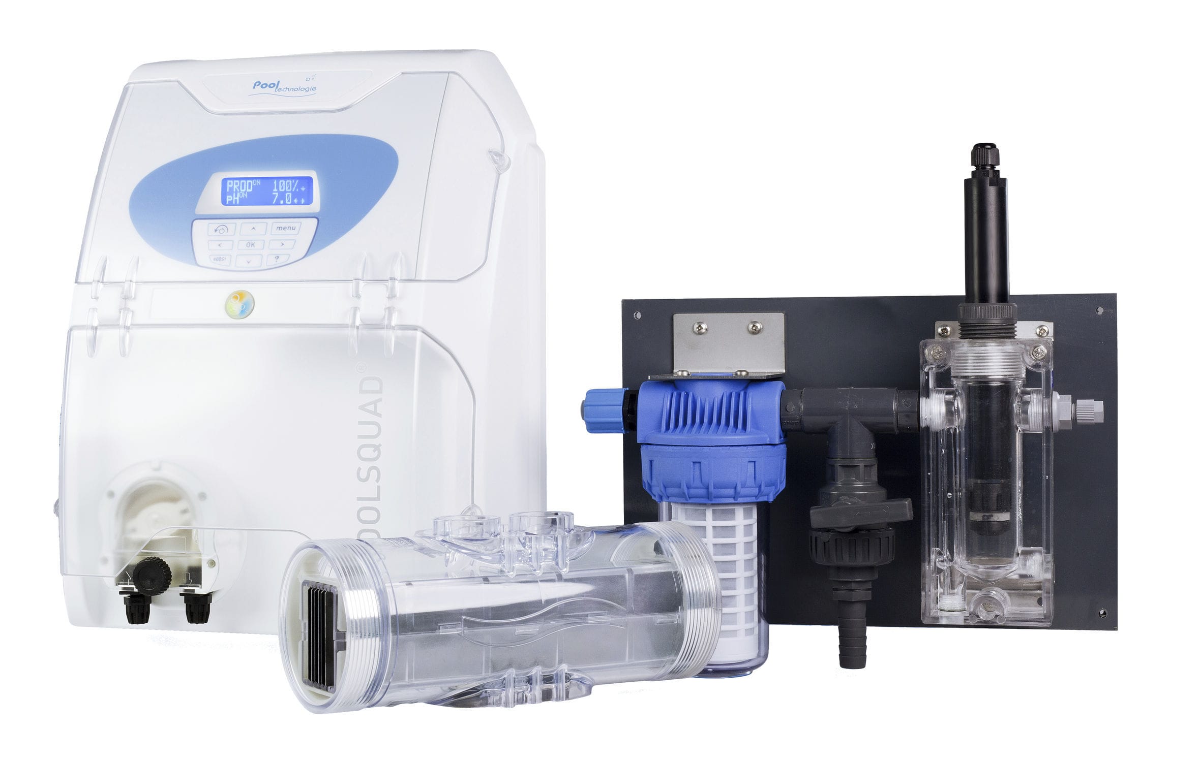 Swimming pool salt chlorinator POOLSQUAD® AMPERO Pool Technologie