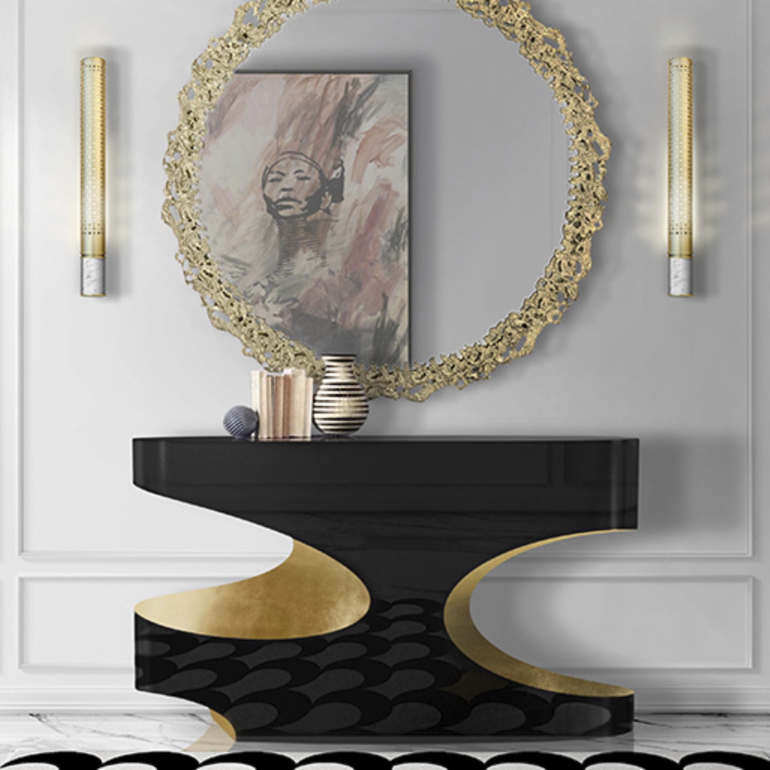 Contemporary wall light - CYBO - BRABBU DESIGN FORCES - indoor / brass ...