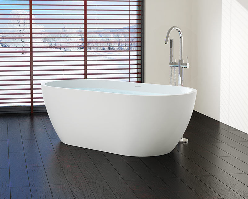 Freestanding bathtub / oval / stone resin BW02L Badeloft GmbH