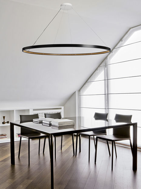Pendant lamp - OMEGA 120-200 - Le Deun Luminaires - steel / brass /  contemporary