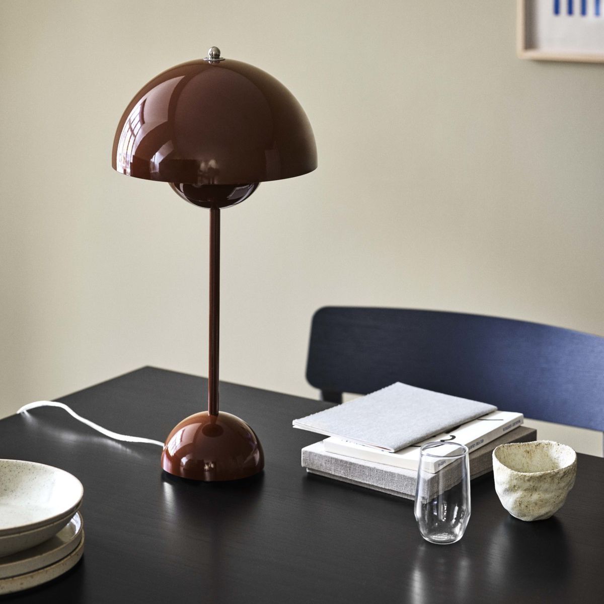 Table lamp - FLOWERPOT - Andtradition - stainless steel / lacquered ...