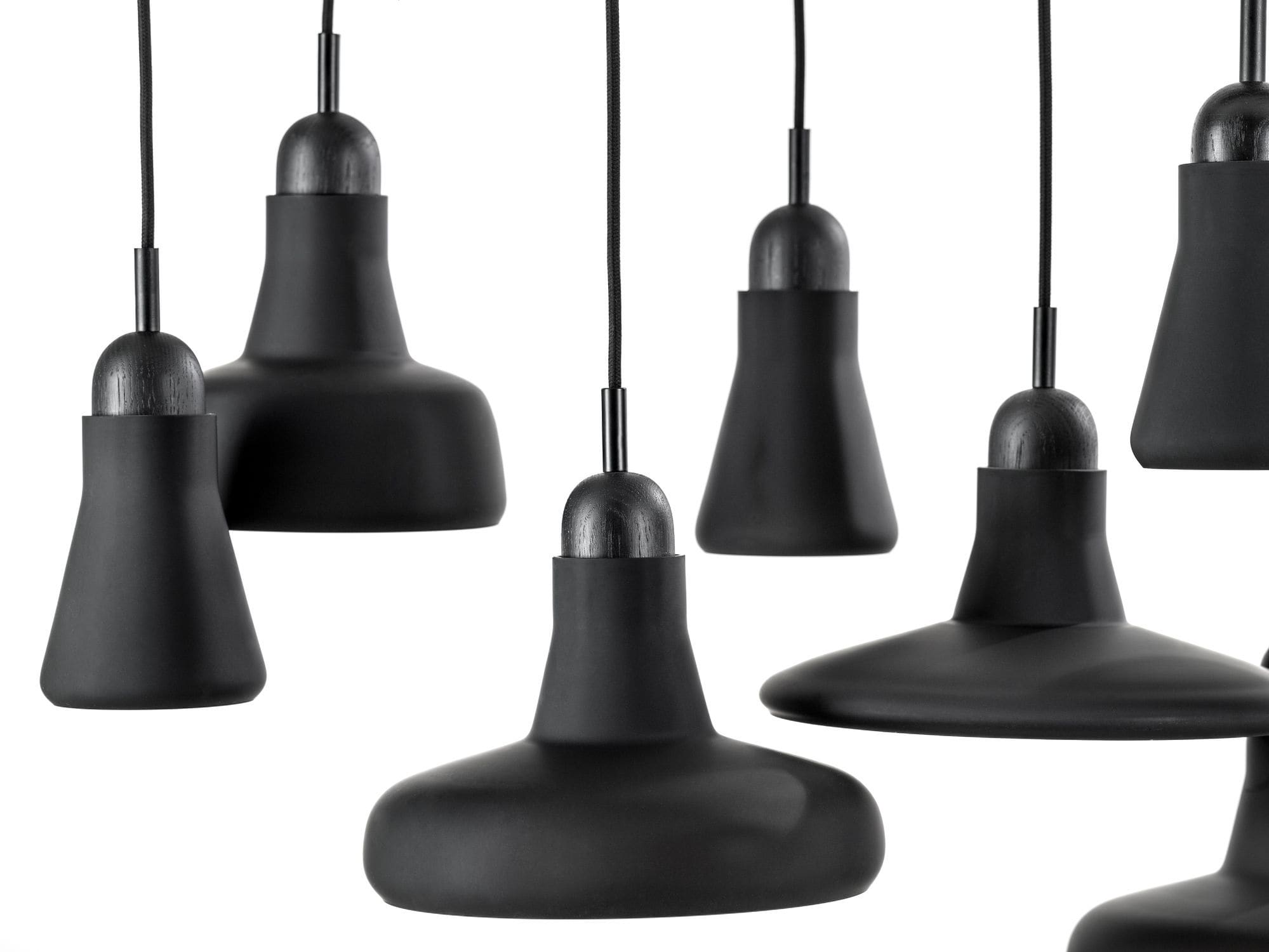 Contemporary chandelier - SHADOWS - BROKIS - blown glass / metal