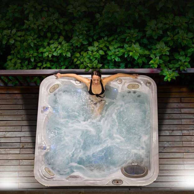 Above Ground Hot Tub S59 Clairazur Square 5 Person Outdoor