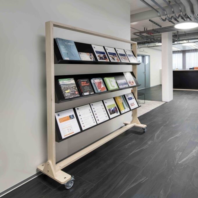 Contemporary magazine rack - Adeco - commercial / melamine