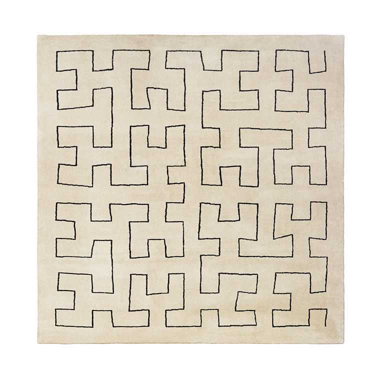 Contemporary rug - MAZE - Asplund - patterned / wool / square