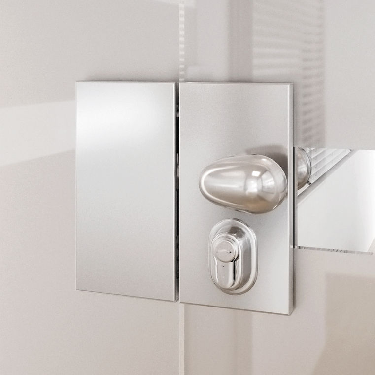 Mechanical Lock Glass Door For Sliding Doors With Handle
