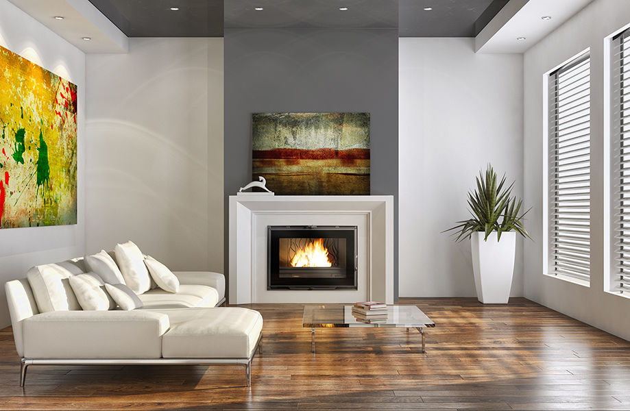 Wood-burning fireplace insert - TURBO 800 WIDE - INVICTA