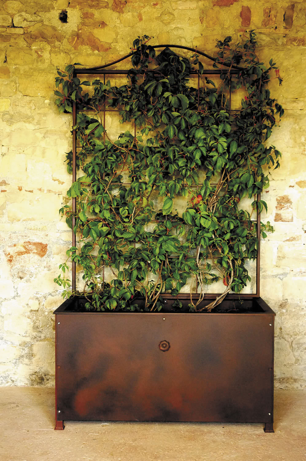 Wrought iron garden pot - ALTEA - UNOSIDER - square / rectangular