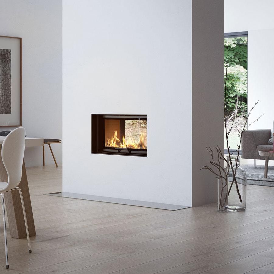 Doublesided fireplace insert VISIO TUNNEL 21 RAIS woodburning