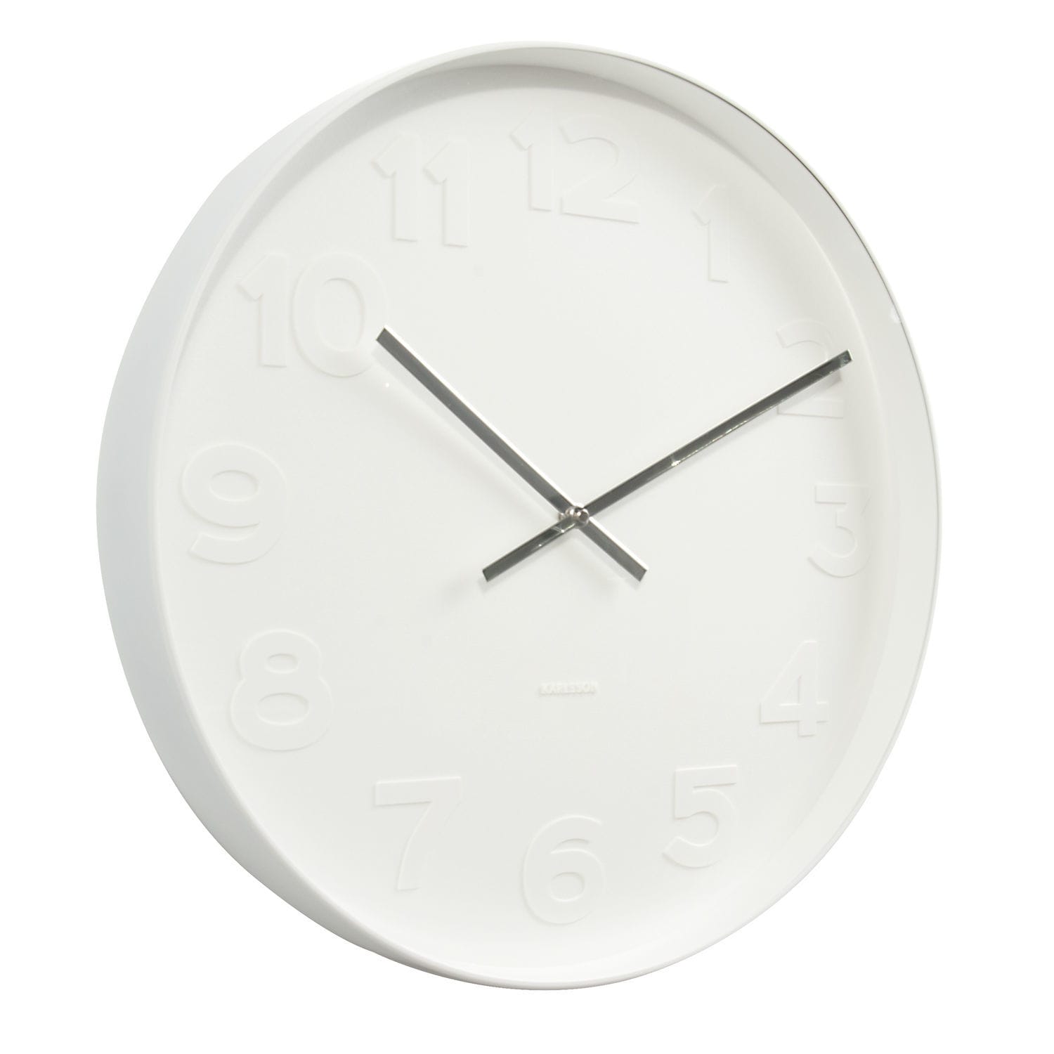 Contemporary clock Mr. White Numbers Large KARLSSON CLOCKS wall