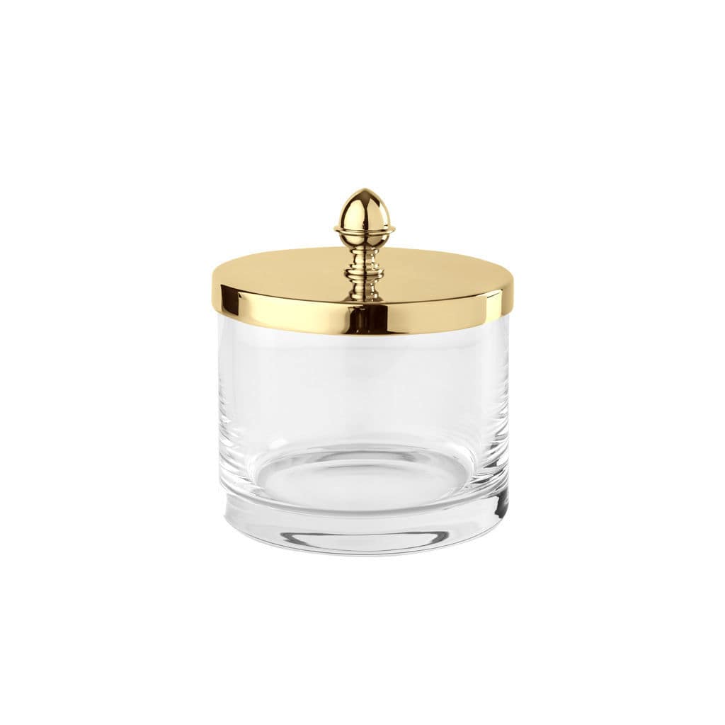 Cotton ball container FS06P623 Cristal&Bronze