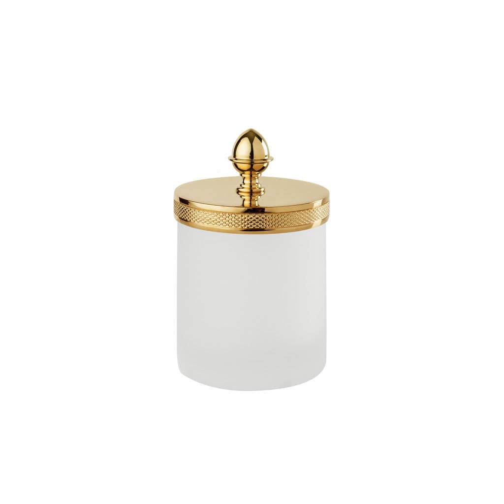 Cotton ball container FS07C621 Cristal&Bronze