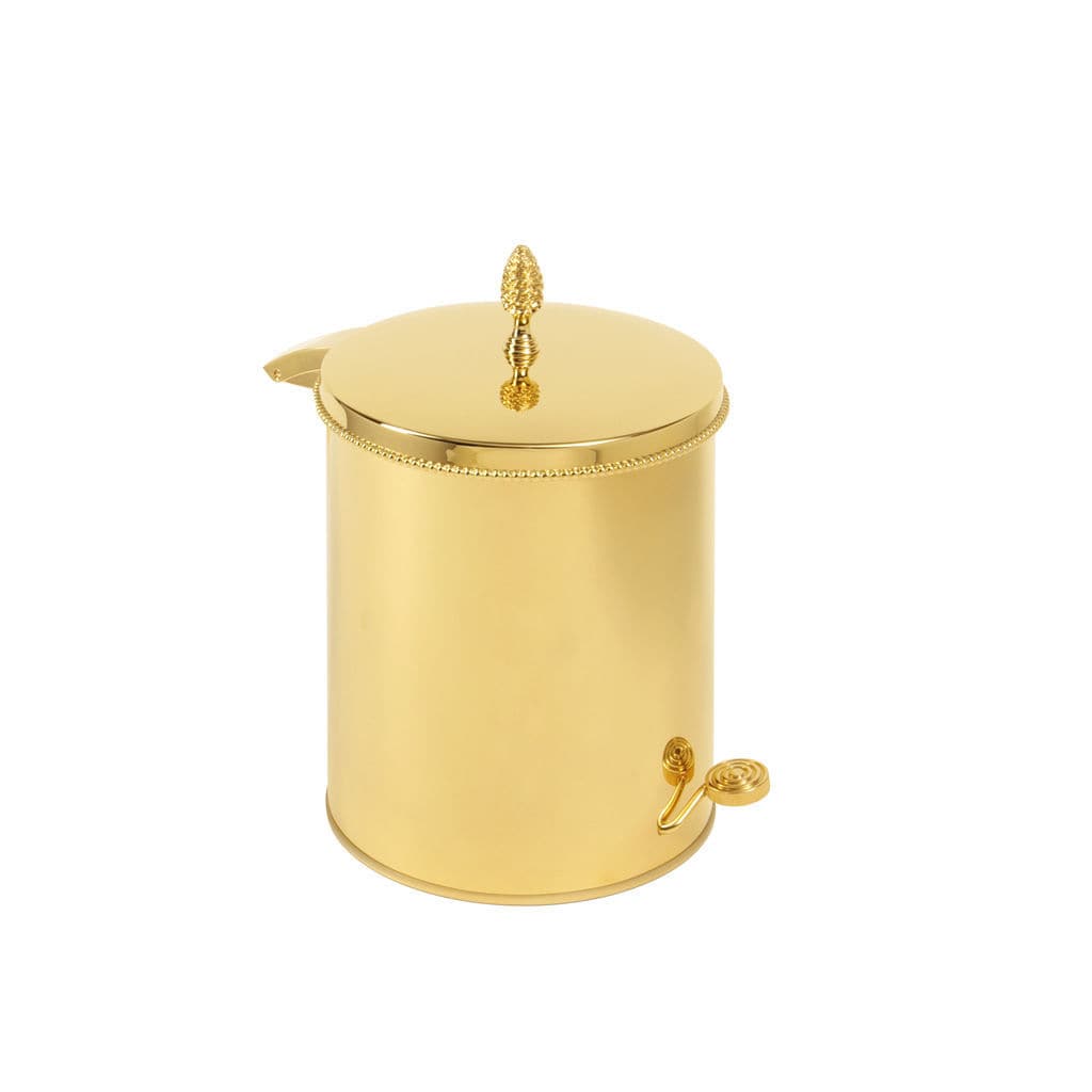 Bathroom trash can - FS01-679 - Cristal&Bronze - brass / foot-operated ...