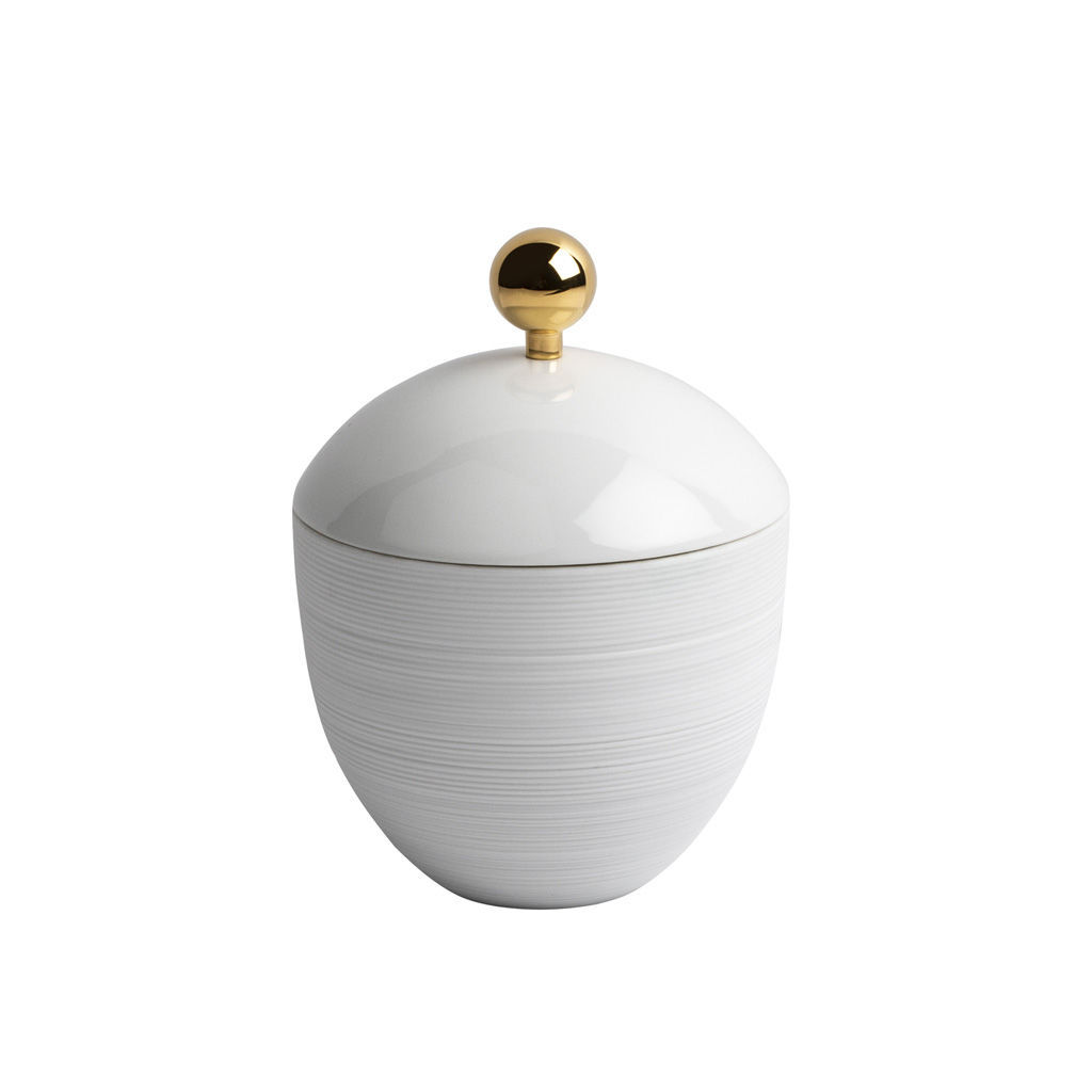 Cotton ball container FS13621 Cristal&Bronze