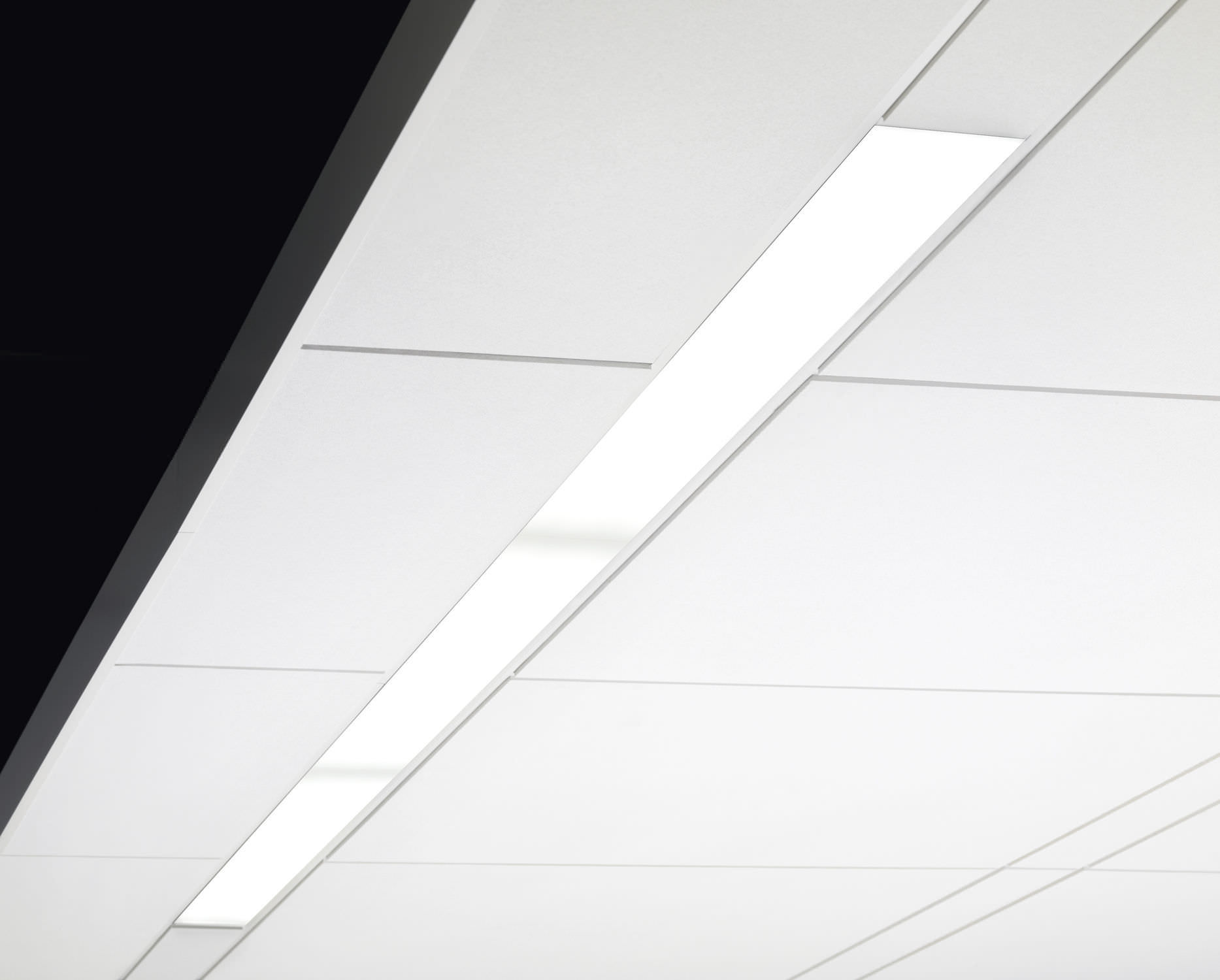 Recessed Ceiling Light Fixture Fluorescent Linear Steel